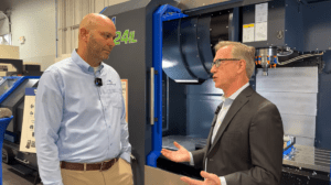 Milltronics 4224IL Vertical Mill with direct-drive spindle and open bed design built for precision machining and flexible shop-floor production.