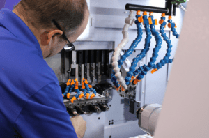 CNC machine using probes and tool setters to reduce CNC setup time and improve efficiency, spindle uptime, and accuracy.